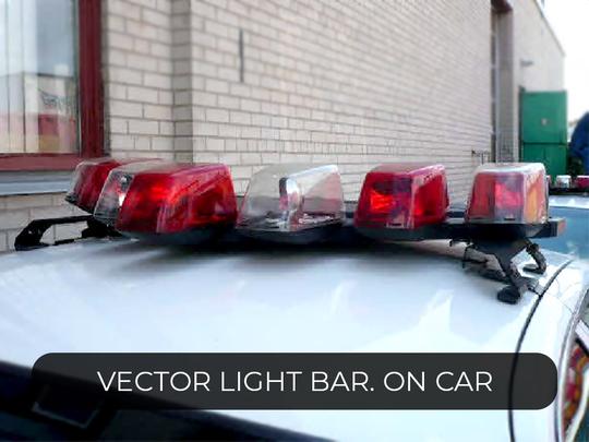 Vector Light Bar. On car